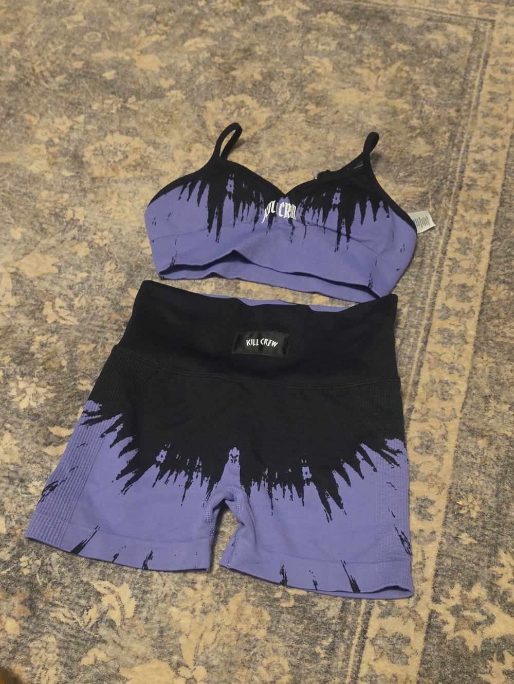 Kill Crew Purple & Black Active Two-Piece Set